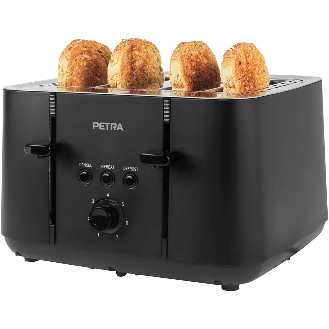 Electrodomésticos>Tostador 4 Ranuras Petra Negro Matte