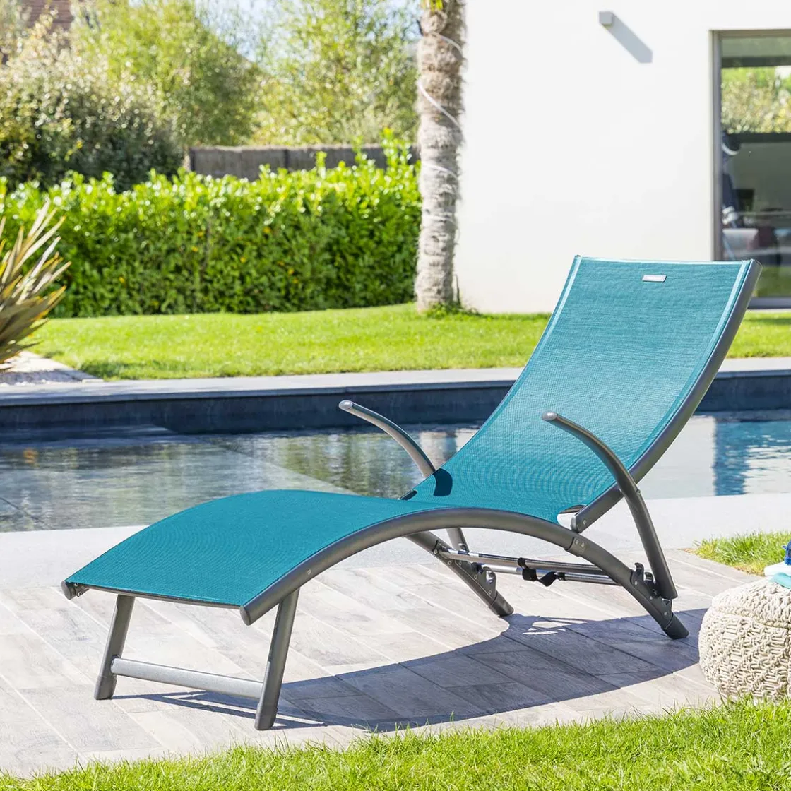 hespéride Tumbonas>Tumbona SAMBA azul canard y graphite