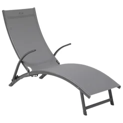 hespéride Tumbonas>Tumbona SAMBA gris antracite y graphite