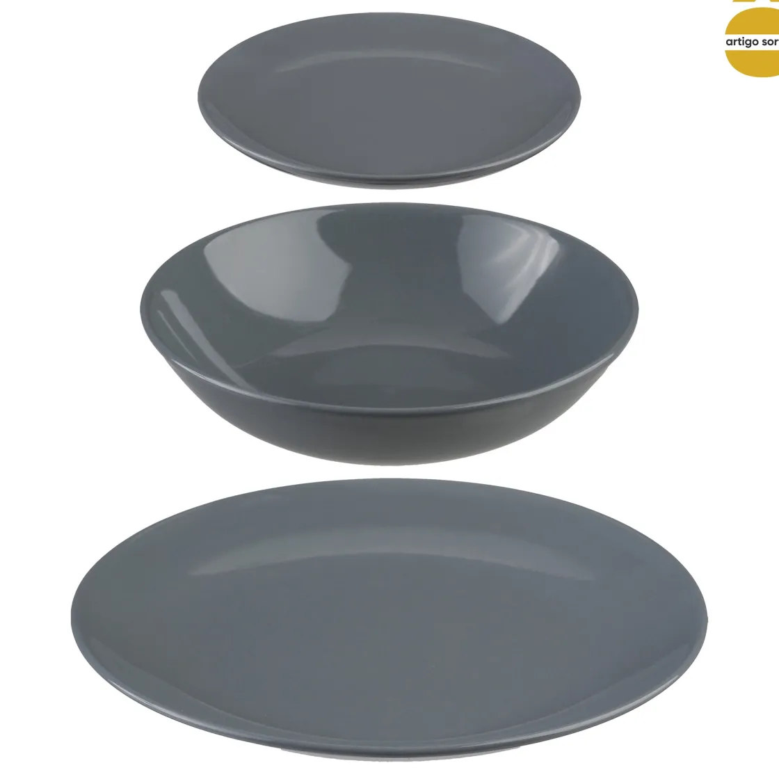 secret d'gourmet Platos>Vajilla 18 Pzas Redonda Colorama