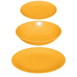secret d'gourmet Platos>Vajilla 18 Pzas Redonda Colorama