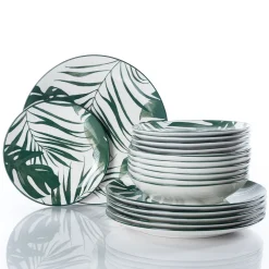 secret d'gourmet Platos>Vajilla de 18 piezas PALM VERT