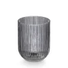 Copas>Vaso de Agua Rayas Gris De Vidrio 27cl
