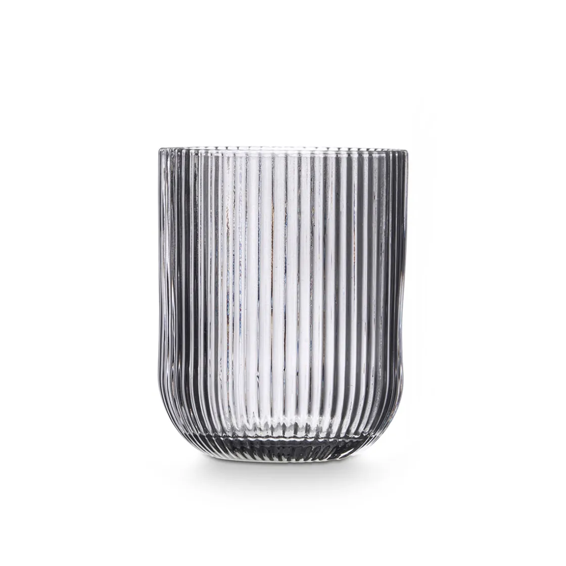 Copas>Vaso de Agua Rayas Gris De Vidrio 27cl