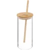 Copas>Vaso De Vidrio C/Tapa+Pajita 40 Cl