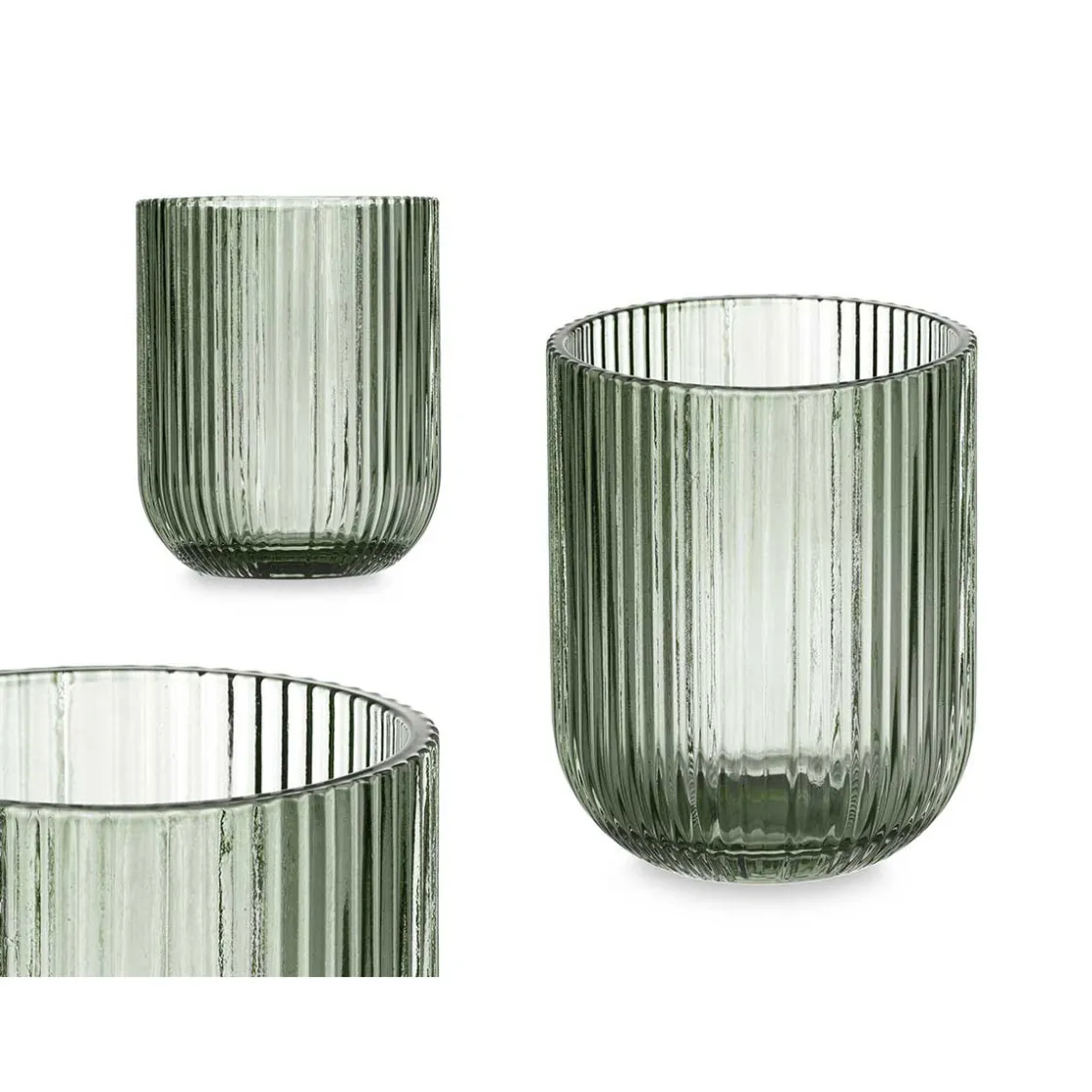 Copas>Vaso Rayas Verde 27Cl