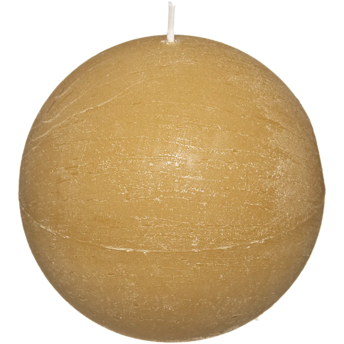 atmosphera Velas>Vela Bola Rústica Amarilla 10Cm