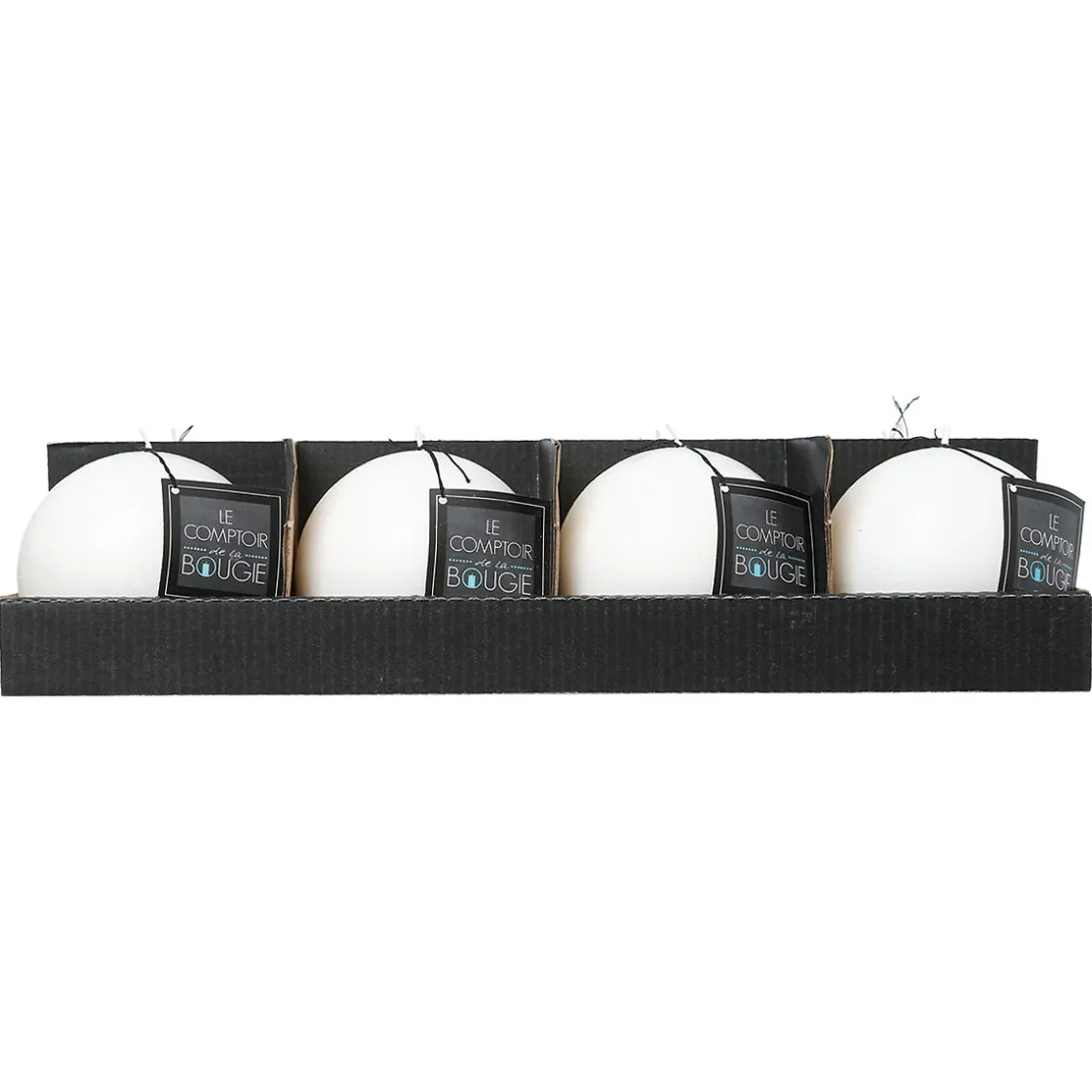 atmosphera Velas>Vela Bola Rústica Blanca 10Cm