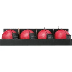 atmosphera Velas>Vela Bola Rústica Roja 10Cm
