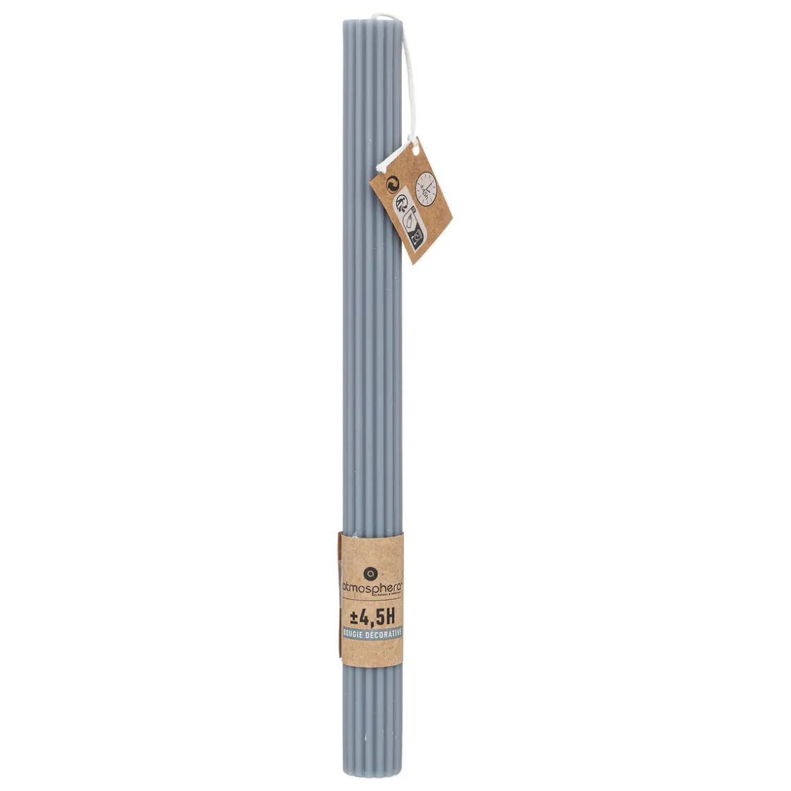 atmosphera Velas>Vela Demi De Rayas Azul 26cm