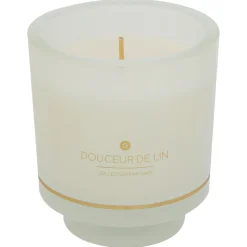 atmosphera Velas>Vela Flor Lino Vaso De Vidrio Ilae 225G