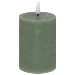 atmosphera Velas>Vela Led Cilíndrica Molia Verde 12.5cm