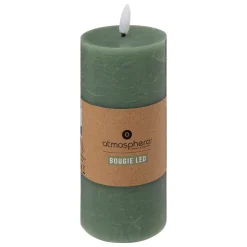 atmosphera Velas>Vela Led Cilíndrica Molia Verde 17.5cm
