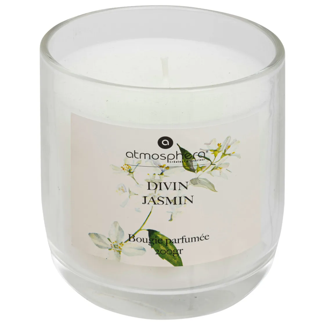 atmosphera Velas>Vela Perfumada Jazmín Frasco De Vidrio 200g