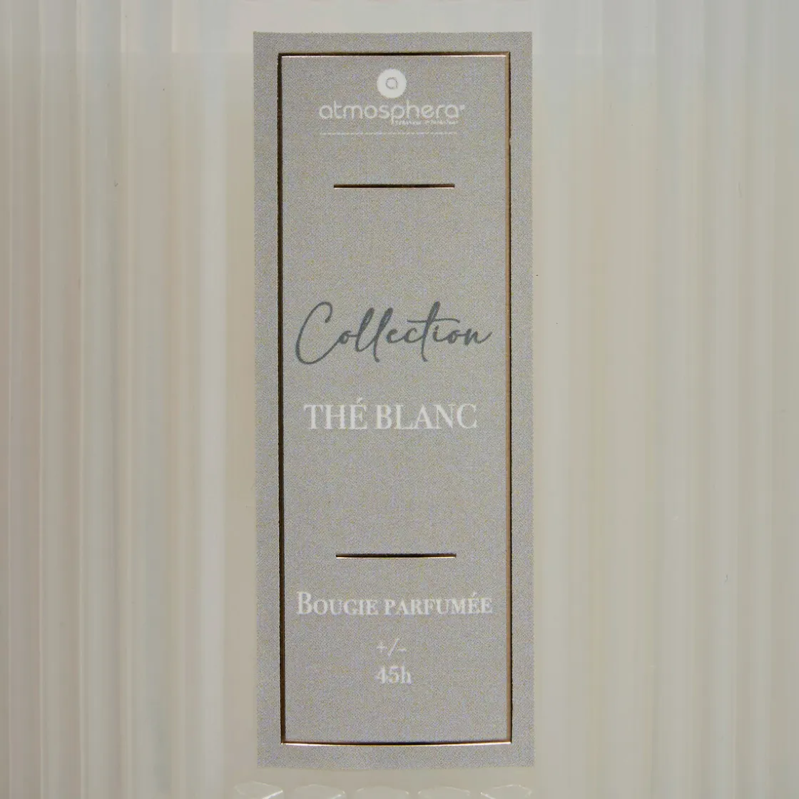 atmosphera Velas>Vela perfumada vaso de vidrio COLLECTION thé blanc
