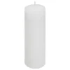 atmosphera Velas>Vela Pilar Demi De Rayas Blanca 14cm