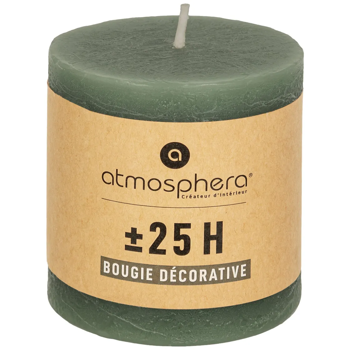 atmosphera Velas>Vela Pilar Olia Verde 7cm
