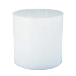 atmosphera Velas>Vela Pilar Rústica Blanca 14x14Cm