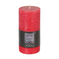 atmosphera Velas>Vela Rústica Cilíndrica Roja 7x14Cm