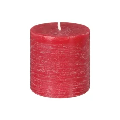 atmosphera Velas>Vela Rústica Roja 6.7x7Cm