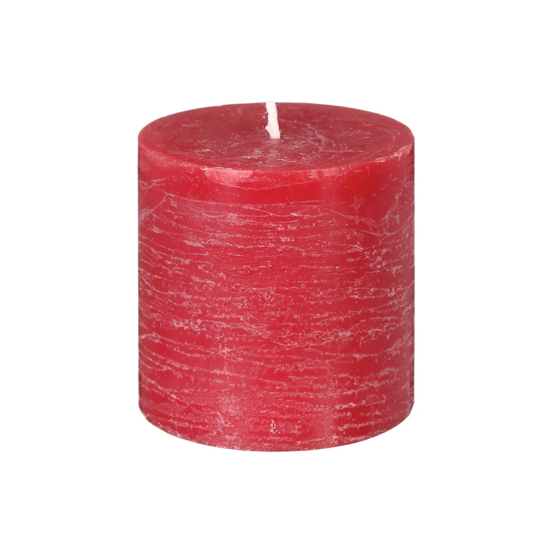 atmosphera Velas>Vela Rústica Roja 6.7x7Cm