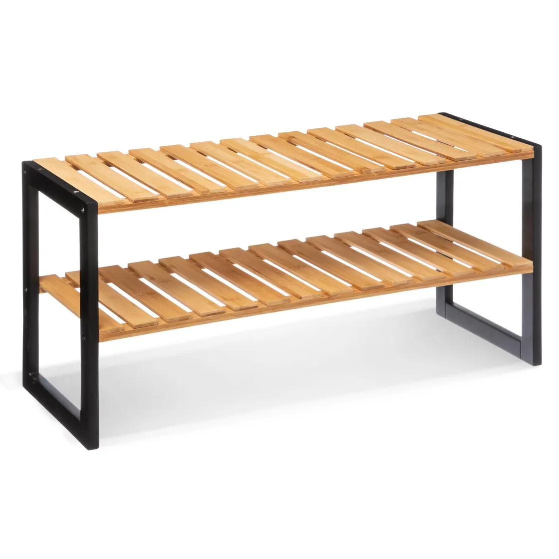 5five Zapateros>Zapatero Apilable Bambú/Metal 70x26x34.5